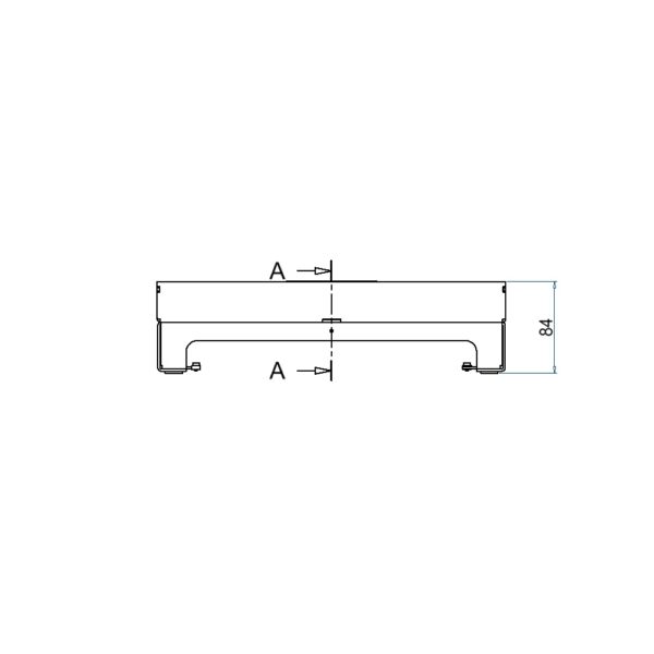 Produktbild UBD 324 302  -  Unterflur-Bodendose UBD 320 inkl. Deckel mit Kante, geschlossen, 30mm Vertiefung und 1 Bürstenauslass